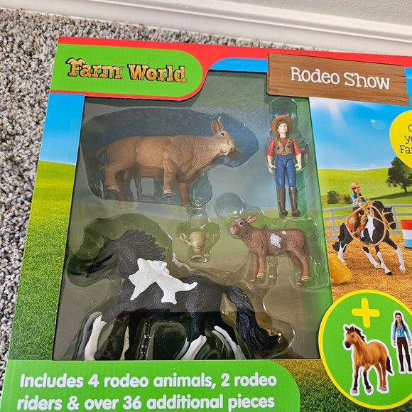 Schleich Rodeo Show 42-Piece Rodeo Toy Playset Cowboy Toys Cowgirl New 42679 - Picture 9 of 9